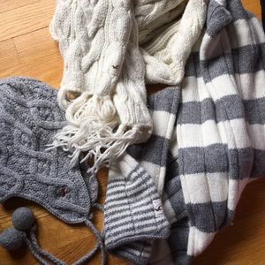 Hollister Hat and Scarves